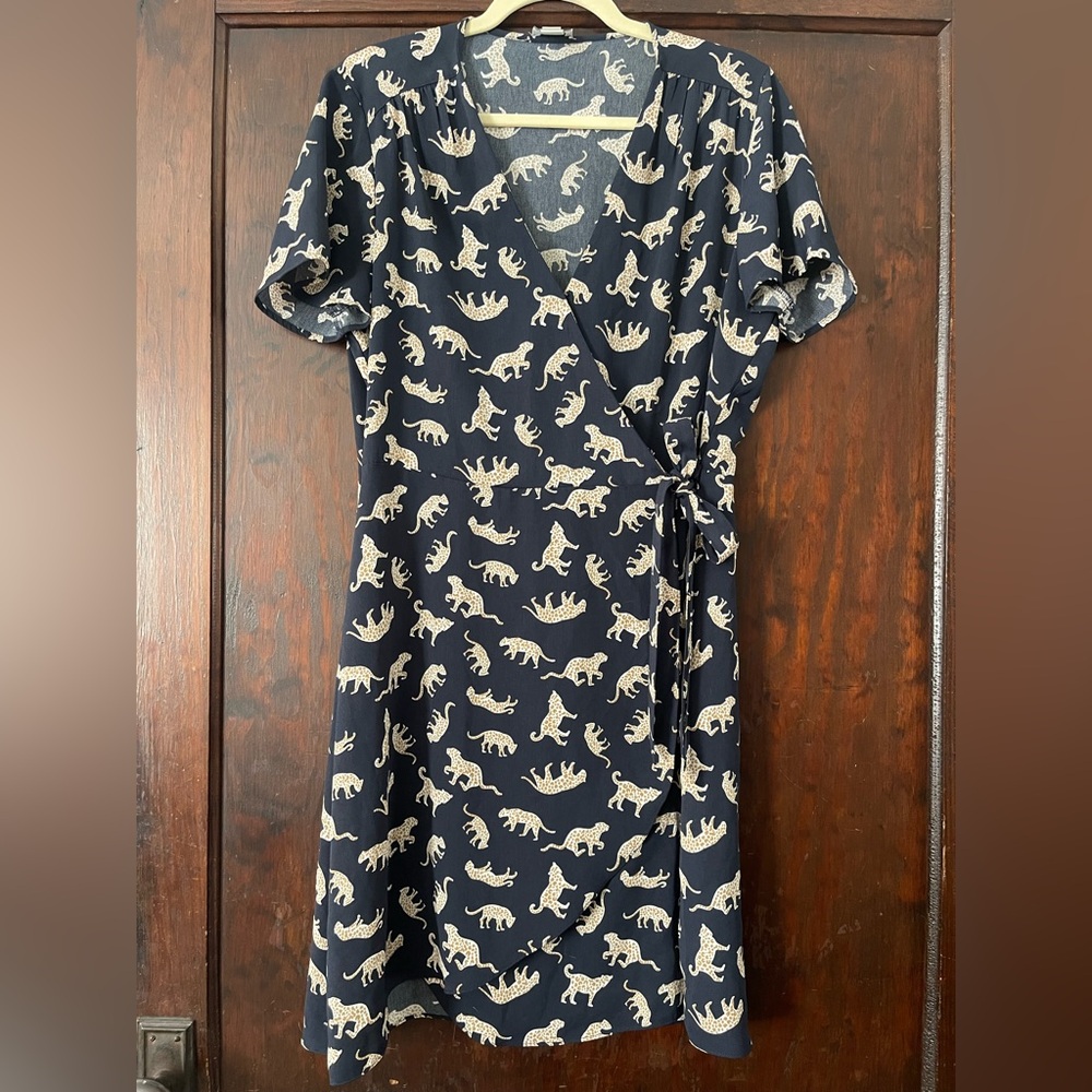 J.Crew Dress | Navy Leopard Size 12